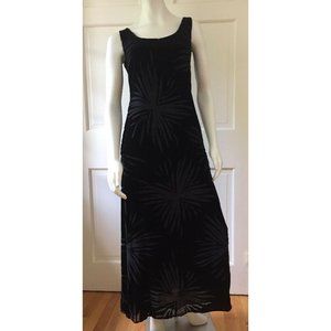 ESCADA MARGARETHA LEY Midi Dress Black Velvet Sz 8